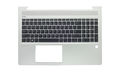 Carcasa superioara laptop cu tastatura HP ProBook 450 G6, 455 G6​, 450 G7, 455 G7​, originala, fara iluminare, fara touchpad, argintie, model L45091-B31