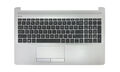 Carcasa superioara laptop cu tastatura si touchpad HP 250 G7, 255 G7, layout UK, fara iluminare, argintie​, model L50001-03​1