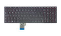 Tastatura compatibila Lenovo Y50-70, Y70-70 Touch, layout UK, cu iluminare rosie, model 25215982