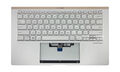Carcasa superioara si tastatura originala Asus ZenBook 14 UX434FA, UX434FL, argintiu, layout US, cu iluminare, model 90NB0MQ6-R31US0