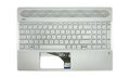 Carcasa superioara laptop HP Pavilion 15-CS, 15-CW, originala, argintie, layout international, cu iluminare, model L24752-B31