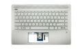 Carcasa superioara laptop HP Pavilion 14-CE, originala, argintie, layout international, cu iluminare, model L51758-031