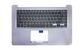 Carcasa superioara si tastatura originala Asus VivoBook X510UA, X510UAD, X510UAO, X510UAR, X510UF, X510UN, X510UQ, X510UR, gri inchis, layout US, fara iluminare