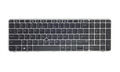 Tastatura originala HP EliteBook 755 G3, 755 G4, 850 G3, 850 G4, taste negre, rama gri inchis, fara iluminare, cu trackpoint, layout international, model 836621-B31