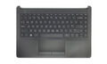 Carcasa superioara cu tastatura originala HP 14-CF, 14-DF, 14-DK, 14S-CF, 14S-CR, 14S-DK, 14T-CF, 14T-DF, negru, layout UK, fara iluminare