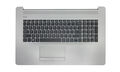 Carcasa superioara cu tastatura HP 470 G7, layout US, fara iluminare, argintiu, pentru echipare fara unitate optica, model L91025-B31