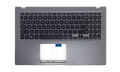 Carcasa superioara cu tastatura originala Asus VivoBook X515MA, X515JA, layout UK, argintiu inchis, fara iluminare