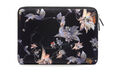 Husa din neopren pentru MacBook Pro 14" 2021, model A2442 TRUNK Black Flower, neagra cu model floral