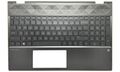 Carcasa superioara cu tastatura HP Pavilion X360 15-CR, 15T-CR, TPN-W132, layout US, gri inchis cu auriu, model L12731-001