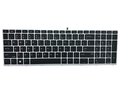 Tastatura compatibila HP ProBook 450 G5, 455 G5, 470 G5, layout International, cu iluminare, argintie, model L00739-B31
