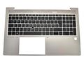 Carcasa superioara cu tastatura originala HP ProBook 850 G8, 850 G7, argintie, layout UK, cu iluminare, model M07492-031
