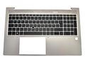 Carcasa superioara cu tastatura originala HP EliteBook 850 G8, 850 G7, argintie, layout UK, cu iluminare, model M07492-031