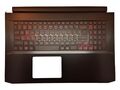 Carcasa superioara cu tastatura originala Acer Nitro 5 AN517-51 neagra, cu iluminare Rosie, layout US, model 6B.Q5DN2.001 GTX1660TI