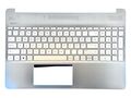 Carcasa superioara cu tastatura HP 15-DY, 15-EF, 15T-DY, 15S-EQ, 15S-FQ, layout romanesc, M17185-271, FA0P5002010, Naturalsilver