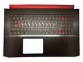Carcasa superioara cu tastatura originala Acer Nitro 5 AN517-51 neagra, cu iluminare Rosie, layout US, model 6B.Q5EN2.001 GTX1050/1650