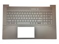 Carcasa superioara palmrest cu tastatura HP Envy 17-CR, 17T-CR, N13556-B31, N14264-B31, cu iluminare, argintiu