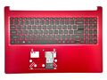 Carcasa superioara si tastatura originala Acer Aspire 5 A515-54, A515-54G, cu iluminare, layout US, Rosu
