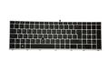 Tastatura compatibila HP ProBook 650 G4, 650 G5, 655 G4, 655 G5, cu iluminare, layout UK, rama argintie, pointstick