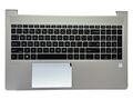 Carcasa superioara cu tastatura HP ProBook 450 G8, 455 G8, argintie, layout International, cu iluminare, compatibila
