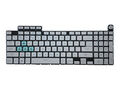 Tastatura compatibila Asus TUF FA507, FX507, FX517, FA607, FX607, FA617, FA707, FX707, Alba, Layout US, pentru iluminare RGB, fara modul iluminare