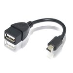 Cablu OTG Mini USB la USB 2.0 pentru case marcat, GPS, tablet PC-uri, camere foto, lungime cablu 10 cm