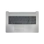 Carcasa superioara cu tastatura HP 470 G7, layout US, fara iluminare, argintiu, pentru echipare fara unitate optica, model L91025-B31