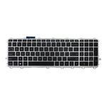 Tastatura compatibila HP Envy 15-J, TouchSmart 17-J, rama argintie, layout US, fara iluminare