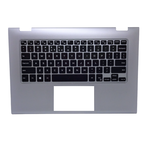 Carcasa superioara si tastatura Dell Inspiron 13 7359, cu iluminare, gri, layout US