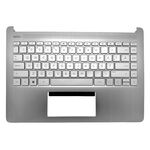 Carcasa superioara palmrest cu tastatura HP 14-DQ, 14T-DQ, 14S-DQ, 14S-DR, 14S-DY, 14-FQ, 14S-FQ, 14Z-FQ, 14S-FR, 14S-FY, romana, L88206-271, cu iluminare, argintiu