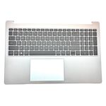 Carcasa superioara palmrest cu tastatura HP 15-FC, 15-FD, natural silver, romana, N36752-271, fara iluminare