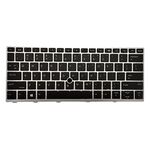 Tastatura compatibila HP EliteBook 735 G5, 735 G6, 830 G5, 830 G6, rama argintie, layout US, fara iluminare