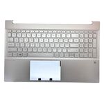 Carcasa superioara palmrest cu tastatura HP Pavilion 15-EG, 15-EH, 15T-EG, 15T-EG000, 15Z-EH000, natural silver, romana, N02262-271, M76640-001, cu iluminare, NoSD card reader