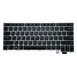Tastatura compatibilia Lenovo ThinkPad T460s, T470s, ThinkPad 13 Gen 1 & Gen 2, rama argintie, fara iluminare