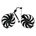 Set ventilatoare placa grafica GPU Asus Nvidia Dual GeForce RTX 3050/ 3060, Dual Radeon RX 6400, RX 6500 XT, 9 cm, 6 pini