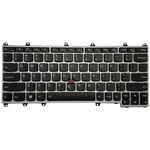 Tastatura compatibila Lenovo ThinkPad Yoga 260 Type 20FD, 20FE, 20GS, 20GT, neagra, rama argintie, layout US, cu iluminare