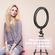 Aixpi - Kit lampa circulara tip ring light, halo, pentru fotografiere/filmare, Ø 26cm, 120 LED-uri, 3 temperaturi de culoare, 10 niveluri pentru ajustarea luminozitatii, USB
