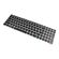 Tastatura laptop compatibila Lenovo B70-80, B71-80, G70-35, rama argintie, taste negre, fara iluminare, layout US