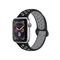 Curea Apple Watch 42mm, Soft Silicone compatibila cu Apple Watch Seria 3, Seria 2, Seria 1, Sport Edition, masura M/L (Negru/Gri)