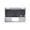 Carcasa superioara si tastatura originala Asus Chromebook C223NA, layout UK, argintiu inchis, fara iluminare, model 90NX01Q1-R30290