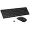 Kit tastatura si mouse optic wireless, negru layout US, model K-06