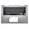 Carcasa superioara palmrest Dell Inspiron 5491 2-in-1, 5482 2-in-1, 5485 2-in-1, model W5W2K, silver, US, cu iluminare