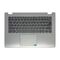 Carcasa superioara cu tastatura Lenovo Flex 6-14IKB, IdeaPad Yoga 530-14IKB, argintie, layout US, cu iluminare, cu cititor de amprenta